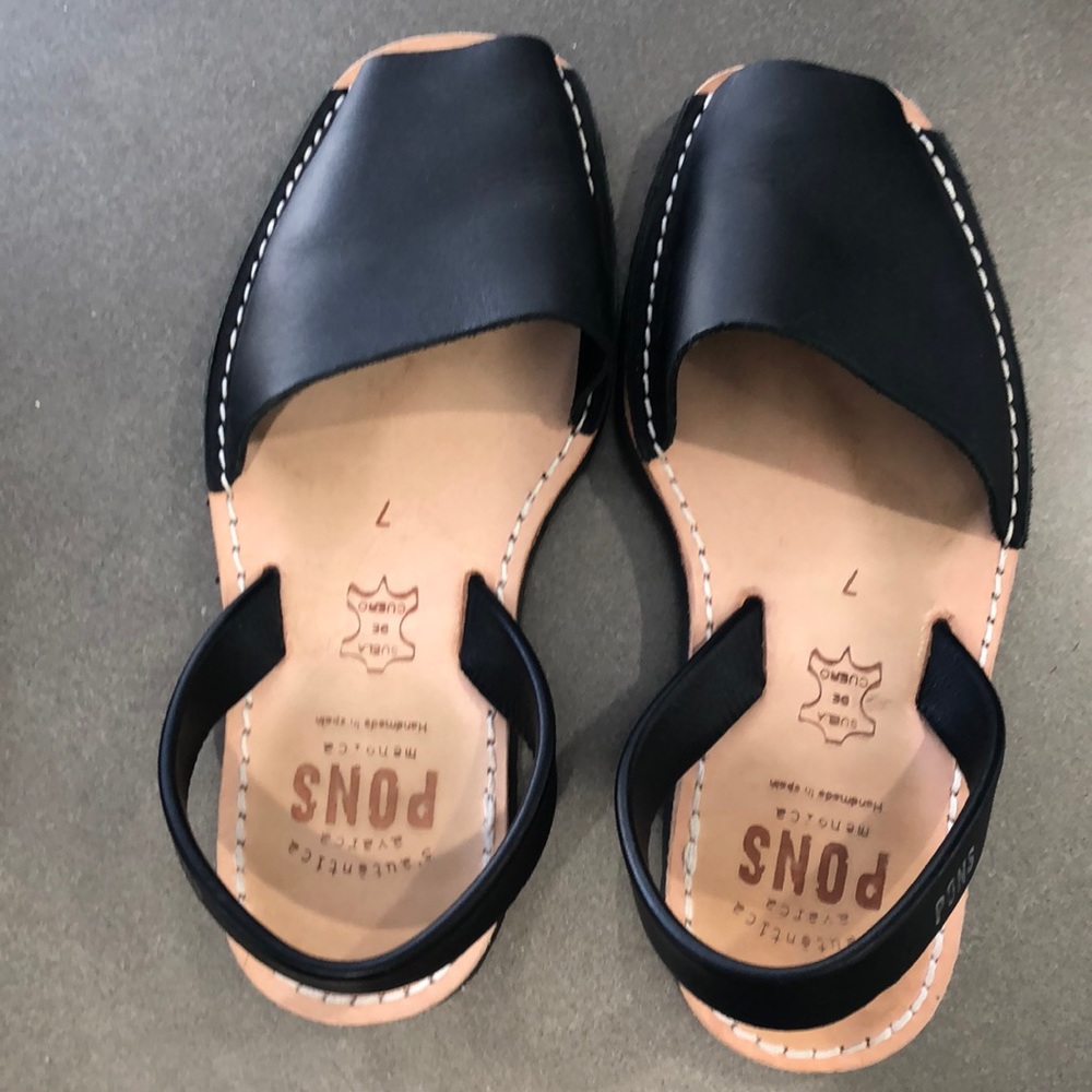 pons classic women’s black sandal